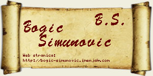Bogić Simunović vizit kartica